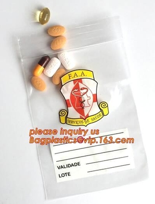 Сумка медицинские сумка молнии молнии Bag/LDPE медицинские/молния медицины, застежка-молния сумки writable медицинской капсулы таблеток k упаковывая