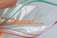 Двойная молния отслеживает сумку замораживателя пластиковой k LDPE сумки пластиковую k ясности, сумку двойного следа k для бакалеи, w