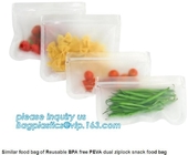 Сумки хранения уплотнения многоразовые PEVA идеальные для закусок еды, сэндвичей обеда, макияжа, сумки PEVA fo хранения уплотнения ReZip многоразовой