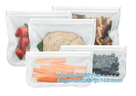 Сумка хранения еды peva изготовителя Китая изготовленная на заказ foodgrade многоразовая, многоразовое на открытом воздухе хранение плода напитка кладет море в мешки застежка-молнии