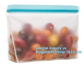 Замораживателя молнии качества еды сумки хранения консервации еды силикона течебезопасного свежего большого многоразовые с Bagplastic