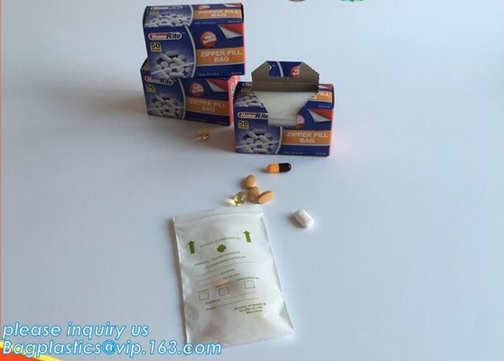 сумки медицинской таблетки сумок распределителя таблетки пакуя промелькивают сумку замка от поставщика Китая, медицины b медицинской сумки замка застежка-молнии пластиковой