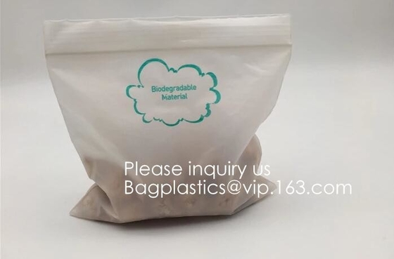 Сумка молнии Biodegradable кукурузного крахмала PLA 100% Eco Compostable пластиковая, Resealable сумка PLA Biodegradable поли D22/EPI PAC