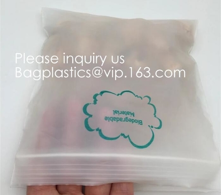 Сумка молнии Biodegradable кукурузного крахмала PLA 100% Eco Compostable пластиковая, Resealable сумка PLA Biodegradable поли D22/EPI PAC