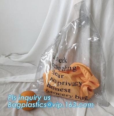 Сумки ручки Pvc сумки Tote пляжа, сумка pvc замка молнии ручки прозрачная ясная упаковывая, сумка ручки PVC PP для пакетов