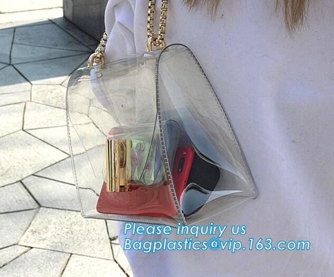 Водоустойчивая сумка Tote для предназначенной для подростков моды и первоклассная женщина, прочный ясный рюкзак сумки молнии Pvc для самой лучшей цены, PVC Shoulde