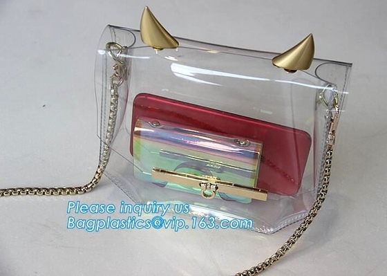 сумка tote плеча печатания PVC лазера новая материальная, девушки взваливает на плечи сумку пляжа Tote, сумку пляжа PVC дам прозрачную
