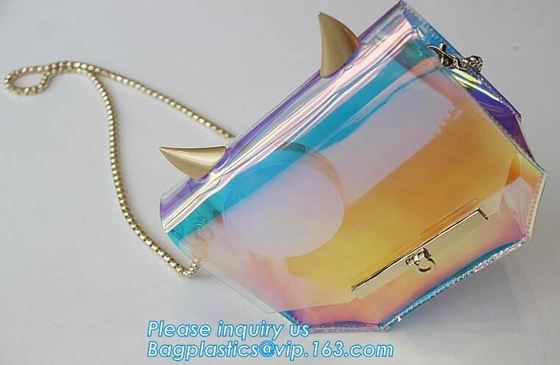сумка tote плеча печатания PVC лазера новая материальная, девушки взваливает на плечи сумку пляжа Tote, сумку пляжа PVC дам прозрачную