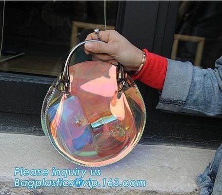 сумка pvc сумки tote женщин прозрачная, сумка сумок Tote пляжа винила PVC с ручкой, сумкой tote сумки с внутренним рисует
