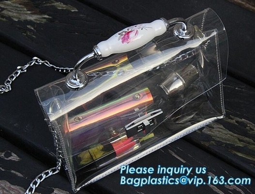 сумка pvc с небольшой сумкой, сумки сумки PVC сумкой тела прозрачной модной взаимной, несущей pvc, несущей Ханом