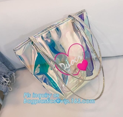 сумка pvc популярной сумки стенда прозрачная, сумка пляжа PVC сумки плеча сумки Tote PVC прозрачная, случайный ба пляжа