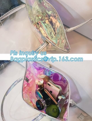сумка pvc популярной сумки стенда прозрачная, сумка пляжа PVC сумки плеча сумки Tote PVC прозрачная, случайный ба пляжа