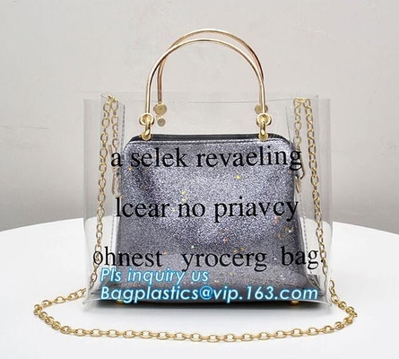 Водоустойчивая прозрачная сумка tote пляжа сумки pvc, стильное молодое на открытом воздухе носит ясную сумку pvc, пляж PVC к
