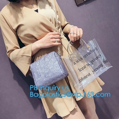 Сумка сумки отдыха PVC, спорт кладет в мешки, прозрачная сумка сумки Tote ясная, экономическое облегченное Ла перемещения pvc
