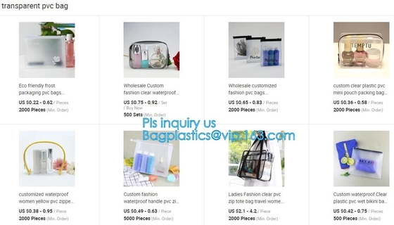 Элегантные прозрачные сумки взваливают на плечи сумки пляжа PVC Tote для женщин с молнией, сумкой PVC винила прозрачной с