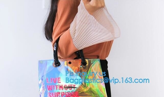 сумки сумка дам стадиона pvc tote, сумки женщин сумок pvc сумок ведра прозрачные, hologram сумки пляжа покупок лазера