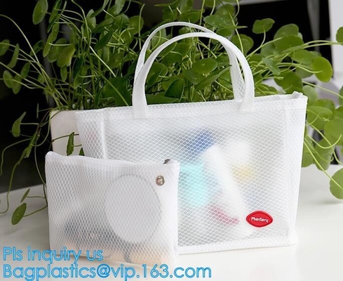 сумка сетки пляжа tote полиэстера на открытом воздухе для женщин/сумки сетки нейлона моды ходя по магазинам, пляжа сетки нейлона кладет в мешки, носит, бумажник