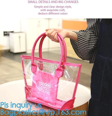 Сумка tote PVC для работы и школа, сумка ручки с сумкой tote pvc длинного плечевого ремня водоустойчивой ясной, женщинами PVC
