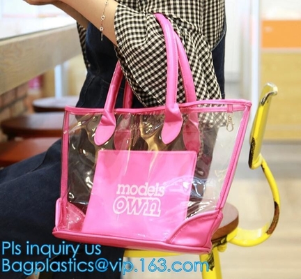 Сумка tote PVC для работы и школа, сумка ручки с сумкой tote pvc длинного плечевого ремня водоустойчивой ясной, женщинами PVC