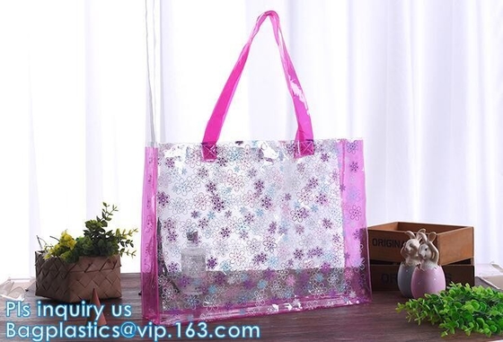 сумка пляжа плеча pvc раздувная, сумка плеча Drawstring PVC прозрачная, сумка Tote пляжа с внутренним мешком