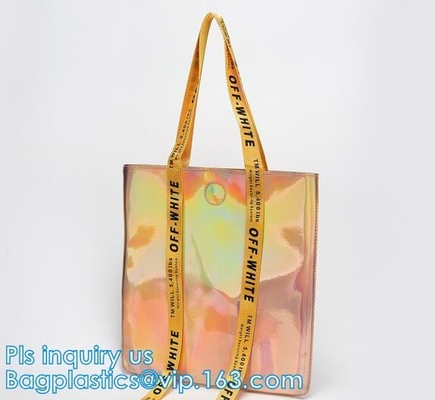 Сумка макияжа Tote плеча сумки, сумка Tote сумки DIY PVC пляжа лета ясная прозрачная, PA сумки заплыва PVC