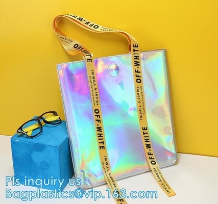 Сумка макияжа Tote плеча сумки, сумка Tote сумки DIY PVC пляжа лета ясная прозрачная, PA сумки заплыва PVC