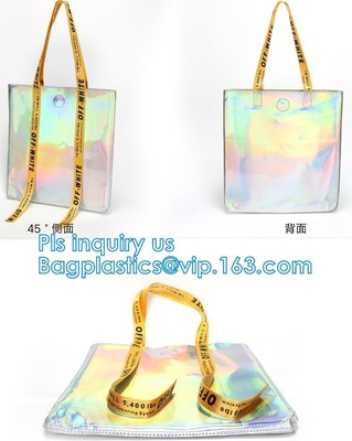 Сумка макияжа Tote плеча сумки, сумка Tote сумки DIY PVC пляжа лета ясная прозрачная, PA сумки заплыва PVC