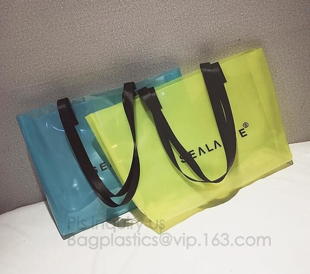 Персонализированные женщины ясная сумка PVC, сумки tote PVC удваивают сумки руки плеча, прозрачную сумку Satchel