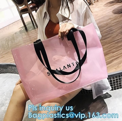 Ясная сумка tote плеча PVC/Vinyl, на открытом воздухе носит ясную сумку pvc, shoulde ясности pvc женщин сумки конфеты студня моды