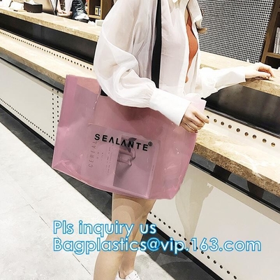 Ясная сумка tote плеча PVC/Vinyl, на открытом воздухе носит ясную сумку pvc, shoulde ясности pvc женщин сумки конфеты студня моды
