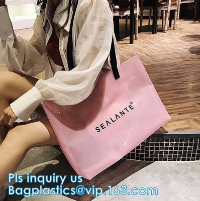 Ясная сумка tote плеча PVC/Vinyl, на открытом воздухе носит ясную сумку pvc, shoulde ясности pvc женщин сумки конфеты студня моды