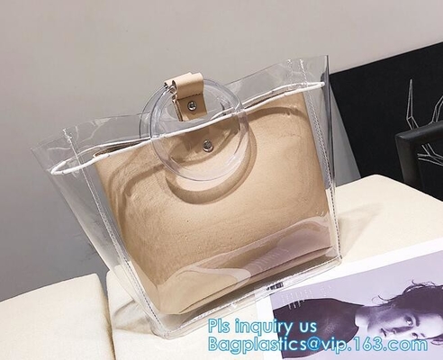 Хозяйственная сумка tote PVC цвета цветка красоты, продуктовая сумка сумки Tote полиэстера покрытия 600D PVC с молнией закрывая, ручкой