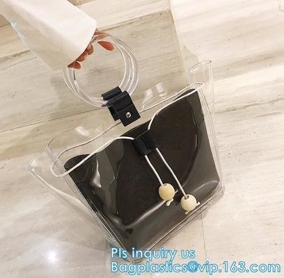 Хозяйственная сумка tote PVC цвета цветка красоты, продуктовая сумка сумки Tote полиэстера покрытия 600D PVC с молнией закрывая, ручкой