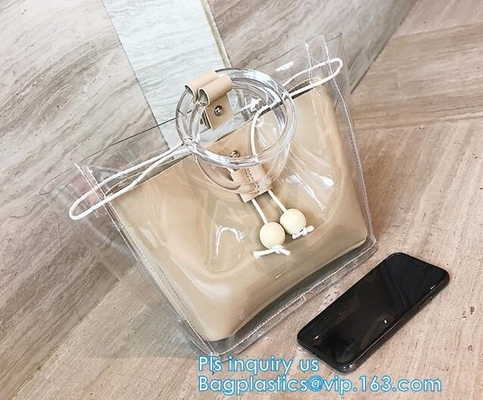 Хозяйственная сумка tote PVC цвета цветка красоты, продуктовая сумка сумки Tote полиэстера покрытия 600D PVC с молнией закрывая, ручкой