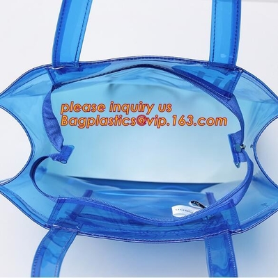 сумка молнии pvc сумки colorfull ручки, изготовленное на заказ изображение ручки петли PVC напечатала хозяйственную сумку, полиэтиленовые пакеты ручки PVC