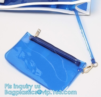 Сумки пляжа Tote PVC сумок сумок женщин лета моды прозрачные, выдвиженческая сумка пляжа PVC ясности лета, младенец