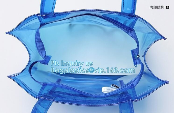 Сумки пляжа Tote PVC сумок сумок женщин лета моды прозрачные, выдвиженческая сумка пляжа PVC ясности лета, младенец