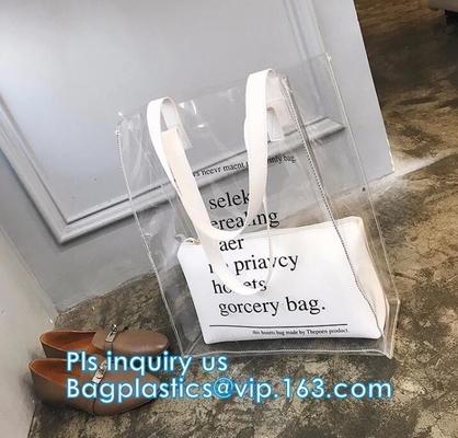 Многоразовые сумки ручки петли PVC мягкие, сумка одеяла pvc длинных постельных принадлежностей pvc ручки ясных желтая, прозрачная пластмасса ручки PVC