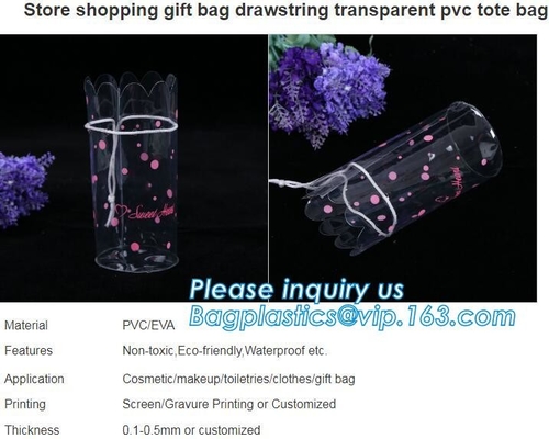organza продвижения напечатал сумку подарка мини конфеты PVC сумки 100% biodegradable пластиковой упаковывая, выдвиженческий или advertisi