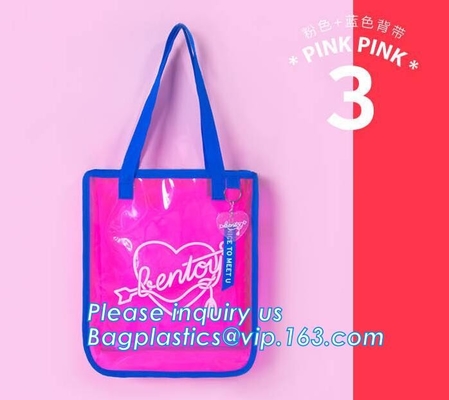 Сумка пляжа PVC мешка Tote плеча ясная с внутренним карманом, превращает в желе сумку слинга плеча сумки дизайна женщин pvc большую l