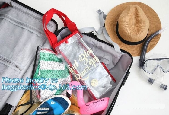 Сумка сумки PVC отделяемых женщин лета прозрачная, сумка пляжа pvc tote винила песка плечевого ремня ручки ясная