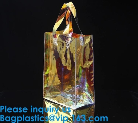 Сумка пляжа Pvc хозяйственной сумки Tote PVC лазера выдвиженческая изготовленная на заказ водоустойчивая прозрачная устанавливает ходя по магазинам онлайн сумку женщин