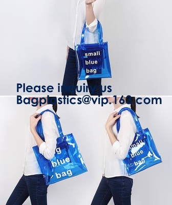 Стильная водоустойчивая прозрачная ясная сумка пляжа PVC Tote, девушки представляет ясный прозрачный слинг плеча пляжа сумки Pvc