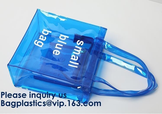 Стильная водоустойчивая прозрачная ясная сумка пляжа PVC Tote, девушки представляет ясный прозрачный слинг плеча пляжа сумки Pvc