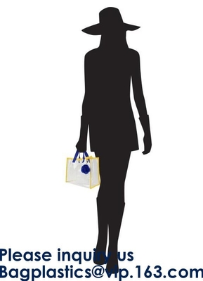 Hologram цвета конфеты сумки Tote лета женщин случайный новый высококачественный кладет женский прозрачный ясный полиэтиленовый пакет в мешки Pvc пляжа