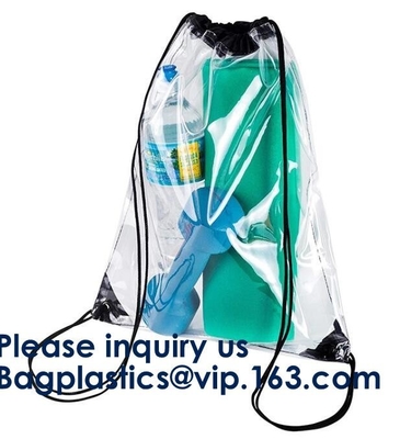 Подарка ткани продвижения сумка рюкзака Drawstring Pvc небольшого ясная, сумки Drawstring Bagease PVC ясности моды прозрачные pac