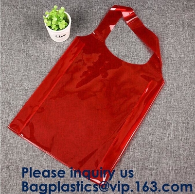 Ясная пурпурная ультрамодная хозяйственная сумка, складывая сумка Tote PVC, водоустойчивая сумка покупок PVC, BAGEASE, BAGPLASTICS