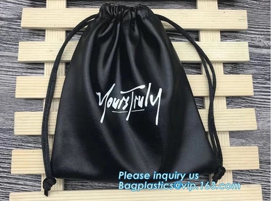 Сумка подарка мешка Drawstring выдвиженческой моды Pu кожаной большая, сумка организатора макияжа косметического мешка выдвиженческая с Dra