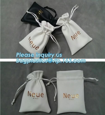 Сумка организатора макияжа различного мешка Drawstring Pu Брауна размера кожаного косметического выдвиженческая с Drawstring Bagease