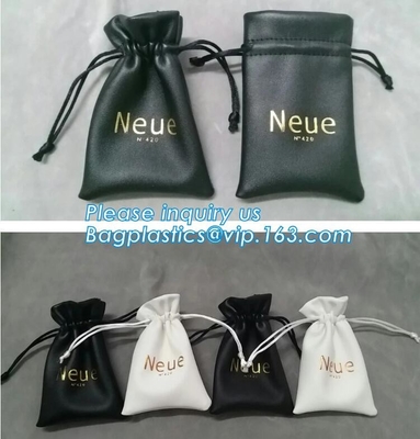 Сумка организатора макияжа различного мешка Drawstring Pu Брауна размера кожаного косметического выдвиженческая с Drawstring Bagease